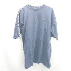 ◇ ⊂ FILA フィラ ブランドロゴ 七分袖 膝丈 ワンピース サイズF ネイビー レディース E  【1502180034039】のサムネイル