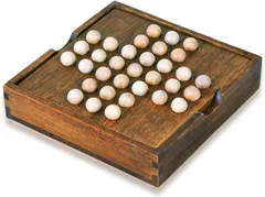 MIFO ペグソリティア 木製ボードパズル 一人遊び クラシックパズル ボードゲーム 暇つぶし 大人も子供も 発想力 思考判断力 木製オンリーワンゲーム ソリティア