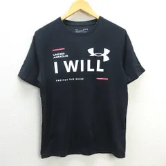 z■アンダーアーマー/UNDER ARMOUR 1297961 プリントTシャツ/トレーディングウエア【SM】黒/men's/53【中古】■