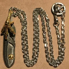 特大金爪フェザーネックレス  燻し加工 メンズ シルバーアクセサリー