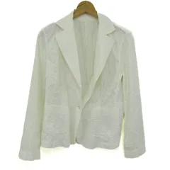 レリアン テーラードジャケット ストレッチ ブランド アウター イタリア製 レディース 9サイズ クリーム Leilian 【中古】