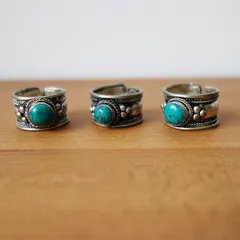 ターコイズ リング 指輪 インディアンジュエリー ナバホ メンズ バングル　デザインリング IC-0043-13