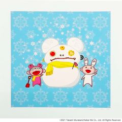 村上隆 エディションサイン入り版画 雪月花 雪ダルマとカイカイキキ