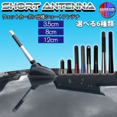ショートアンテナ 純正交換 ラジオ アンテナ 車用 カーボン 3.5cm 8cm 12cm