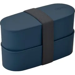 【新品】 サーモス 弁当箱 2段 フレッシュランチボックス 600ml ネイビー DJT-600W NVY 0
