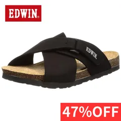 新品‼️ 定価 4,180円 エドウィン EDWIN EW9302 ブラック 黒 サンダル コンフォート ツッカケ 靴 メンズ メンズシューズ コンフォートサンダル EW9302 EW-9302 25 26 27 cmのサムネイル