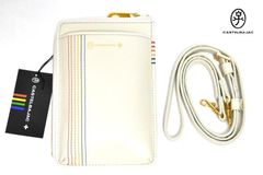 新品 カステルバジャック【シェスト】スマホケース 027101 ホワイト 本革 CASTELBAJAC ショルダーバッグ