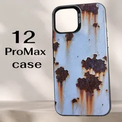 新品　iPhone12ProMax ケース　スペインブルー　サビ加工風　個性派ケース　ヴィンテージ加工風　スマホケースのサムネイル