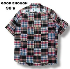 GOODENOUGH 90年代初期☆背ロゴパッチワークシャツ 90s - メルカリ