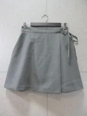 Honeys ハニーズ COLZA コルザ ラップ風ミニスカート 無地 裏地付き グレーＬサイズ 573-21-8856