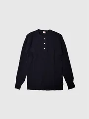 Healthknit ヘルスニット ヘンリーネック スーパー ヘビー ワッフル Tシャツ メンズ レディース 厚手 ワッフルT サーマル 肉厚 無地 長袖 シンプル 990 #990