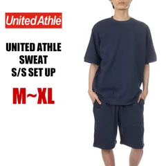 【新品・未使用】【インディゴ】【上下セット】ユナイテッドアスレ Tシャツ ＋ ハーフパンツ メンズ レディース キッズ UNITED ATHLE スウェット上下 無地 セットアップ 裏毛 大きいサイズ ビッグサイズ 部屋着 ブランド S M L XL