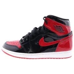 NIKE (ナイキ) AIR JORDAN 1 RETRO HIGH OG BRED PATENT エアジョーダン レトロ ブレッド パテント ハイカットスニーカー ブラック/レッド US11/29cm 555088-063