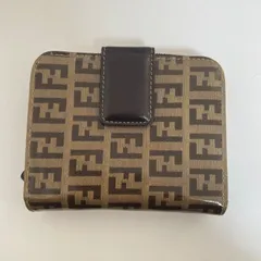 ★ 【美品】FENDI フェンディ 二つ折り財布 ズッカ柄  ロゴ柄 モノグラム ミニ財布