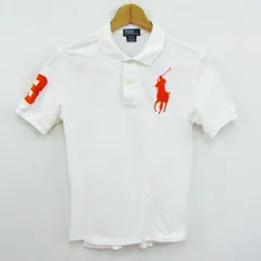 ポロラルフローレン ポロシャツ 半袖 ビッグポニー トップス キッズ 男の子用 Mサイズ ホワイト系 POLO RALPH LAUREN 【中古】