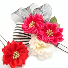 髪飾り 成人式 振袖 浴衣 袴 ２点セット ピンク つまみ細工 和装 リボン 結婚式 入学式 入園式 卒園式 卒業式 七五三 ブライダル 前撮り 日本製 花 簪 かんざし フォーマル 花飾り 人気 着物 ローズ W 28 323-269 u864　Si
