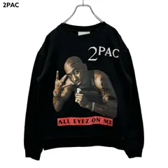 2PAC Print Sweatshirt トゥーパック ツーパック Tupac ALL EYES ON ME スウェット トレーナー HIPHOP ヒップホップ バンT バンドT 音楽T ミュージックT 古着のサムネイル