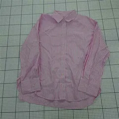 ◇ Θ BONLECILL ボンルシール ストライプ 長袖 シャツ ブラウス サイズF ピンク系ホワイト系 レディース E  【1508060012456】