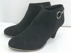 ◇ Oriental Traffic ポインテッドトゥ ヒール ブーティー ブーツ シューズ サイズS ブラック レディース P  【1303310008674】