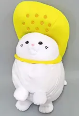 【中古】ぬいぐるみ サンダルにはまりたい猫 もっちり動物造形作家もんとみ BIGぬいぐるみ 「どうしてそうなった?狭いところにはまりたい猫」 タイトー限定