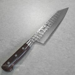 【堺孝行】 包丁 剣型三徳 160mm  33層ダマスカススーパーゴールド2 SPG2 SG2 粉末ハイスステンレス鋼 デザートアイアンウッド柄 送料無料 ギフトラッピング対応 14076