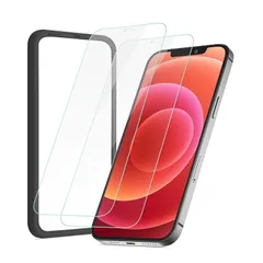 NIMASO ガラスフィルム iPhone12 mini 用 ガイド枠付き ノッチ保護 液晶画面 iPhone12 ミニ 用 フィルム 2枚入り NSP20K160 0