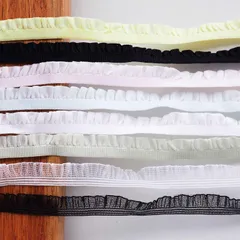 【人気商品】sempiterno 10mm 弾力性のレース 極狭のフリルレース DIY補助材料 誕生日 クリスマス ギフト 装飾材料 縫製素材 人形飾 8種類16m (8色ミックス 10mm)