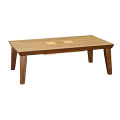 国産こたつテーブル 105センチ巾長方形 天然杢 オールシーズンコタツ RIBON-WN　未開封新品　元箱入り
