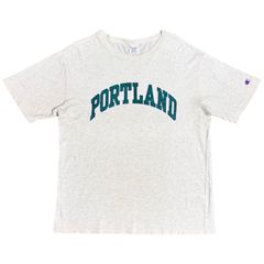 チャンピオン Champion ■【 Portland College Logo Print T-Shirt 】ポートランド カレッジ ロゴ プリント Tシャツ