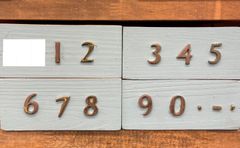 23mm LETTER GOLD　文字　数字　アルファベット　好きな番号【4個セット】お選びください。