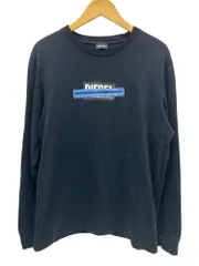 DIESEL (ディーゼル) ロンT 長袖Tシャツ デニム切替 T-JUST-LS-X41 M ブラック メンズ/028