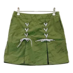 サイズ：00 NEW BALANCE GOLF ニューバランス  スカート レースアップ ロゴ総柄 カーキ系 [240101350281]# ゴルフウェア レディース ストスト