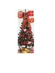 クリスマス　LED デザインセットツリー　マルチチェック　高さ150cm