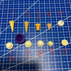 ミニチュア　アイスクリーム　フード　スイーツ　ケーキ　トッピング　夏　粘土　型　シリコンモールド　デコ　樹脂粘土