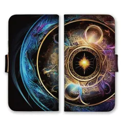 Galaxy A55 5G SC-53E ケース 手帳型 ギャラクシー A55 スマホケース 携帯ケース 魔法陣 魔法 魔女 魔導書 神秘的 かっこいい オカルト ブラック ゴールド カラー01