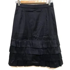 #anc ユキトリイ YUKITORII スカート 40 黒 デニム調 フリル 光沢 レディース [778850]のサムネイル