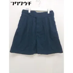 ◇ BEAMS BOY ビームス ボーイ タック ミニ フレア スカート サイズ F ネイビー レディース  【中古】 【1111240002279】のサムネイル