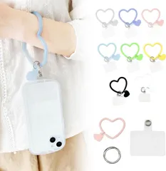 スマホ ストラップ 手首 シリコン リング ハート 挟むだけ ハンドストラップ 落下防止 韓国
