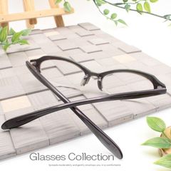 かっこいい スタイリッシュ ハーフリム 老眼鏡 眼鏡 メガネ セル 女性 人気 丸型 シニアグラス プラスチック おしゃれ 軽い ハーフリム めがねフレーム 非球面レンズ 男性 レンズ付き 度あり +1.5 +2.0 +2.5 LM603nm メンズ 紳士