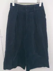 ◇ GALLARDAGALANTE ガリャルダガランテ コーデュロイ 七分丈 サブリナ ワイド パンツ サイズF ネイビー レディース  【中古】 【1203310009278】