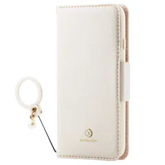 【特価セール】ホワイト フィンガーリング付き PM-A22SPLFJM2WH Enchante’e レザー 手帳型 ケース 用 7 / / 8 (第2世代/第3世代) SE iPhone エレコム