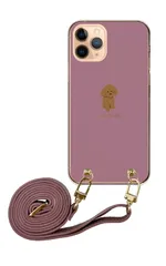 Galaxy S21 5G SC-51B SCG09 ギャラクシーS21 スマホケース スマホショルダー トイプードル プードル かわいい ワンポイント レザーベルト ストラップ 調節可能 130cm  カラー05