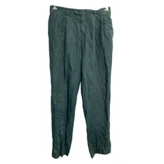 スラックス W32 タックパンツ グリーン 古着卸 アメリカ仕入 2503-218