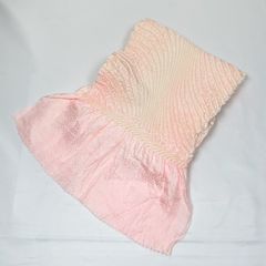 帯揚げ　ピンク白　中抜き絞り　/275