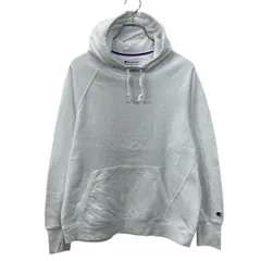 Champion 無地 スウェット パーカー L ホワイト チャンピオン裏起毛 袖ワンポイントロゴワッペン 古着卸 アメリカ仕入 a709-5074