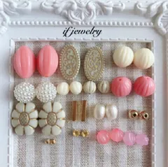 さくらんぼカラー アクリルビーズetc 30点アソートセット