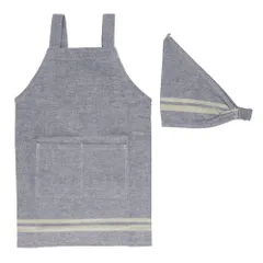 ☆ デイリー/ネイビー ☆ Mサイズ ☆ キッズエプロン 三角巾付き キッズ エプロン 三角巾つき キッズエプロン 子供エプロン 三角巾付き 三角巾付 子供 子供用 男の子 女の子 小学生 こども 子ども ボーイズ ギフト 工作 お稽古