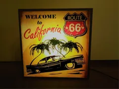 アメリカン雑貨 アメ車 ルート66 カリフォルニア ランプ LEDライトBOX