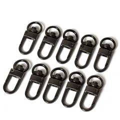 キーホルダー 10個入り レバー ストラップ 回転カン フック ナスカン 回転式 金具 ハンドメイド 手芸DIY材料 アクセサリーパーツ