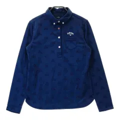 サイズ：M CALLAWAY キャロウェイ  長袖 ポロシャツ 総柄 ネイビー系 [240101281656]# ゴルフウェア レディース ストスト